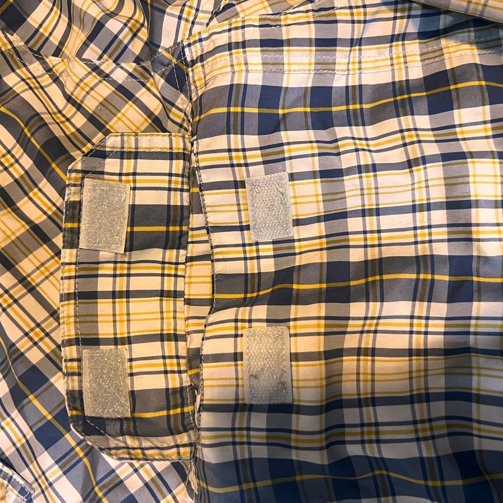 Duluth Trading Co. Plaid Button Up Shirt Hidden Pockets Vented Back 2XL - Picture 3 of 9